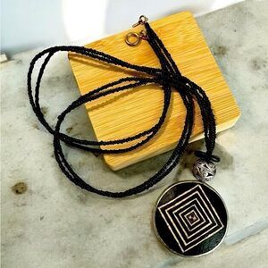 ESTATE BEADED TRIBAL LARGE PENDANT NECKLACE